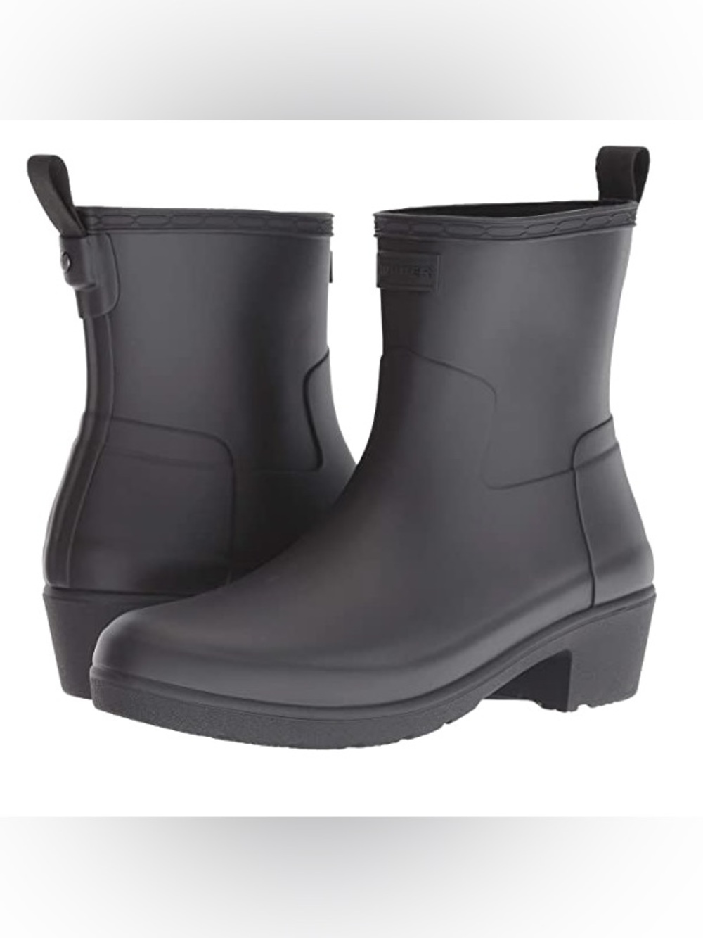 Hunter Refined Women's Black Ankle Biker Rain Boot Size 7